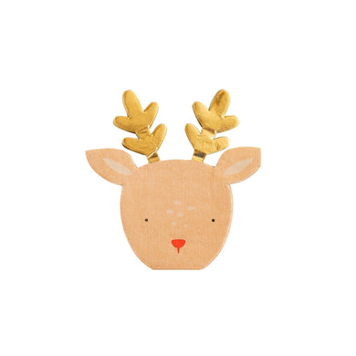 Reindeer Shaped Guest Napkins (18 ct.)