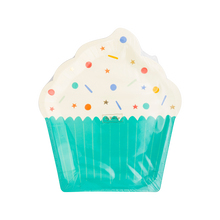 Birthday Cupcake Shaped Paper Plates (12 ct.)