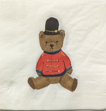 London British Teddy Bear Napkins (cocktail size, 16 ct.)