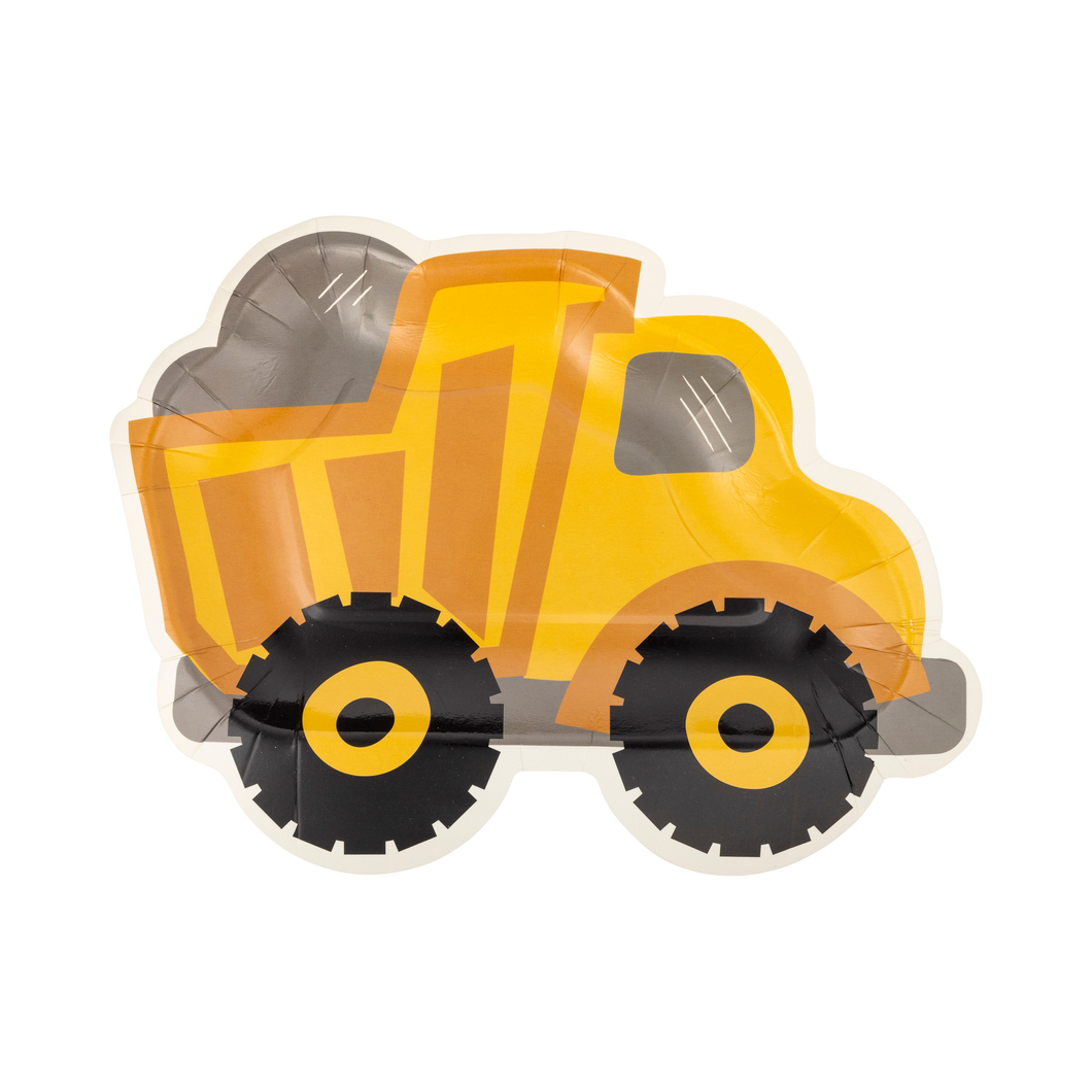 Construction Dump Truck Shaped Plates (8 ct.)