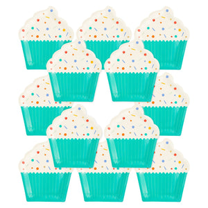 Birthday Cupcake Shaped Paper Plates (12 ct.)